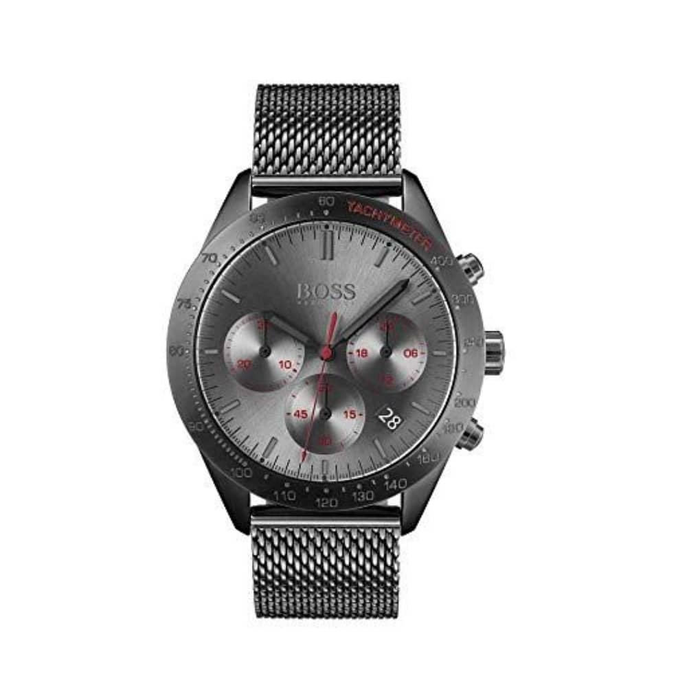 Hugo Boss Men’s Chronograph Quartz Grey Stainless Steel Grey Dial 42mm Watch 1513637