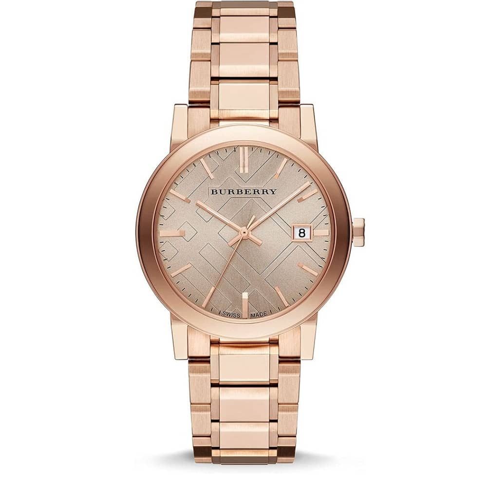 Burberry Unisex Swiss Made Gold-Tone Stainless Steel Watch 38mm BU9034