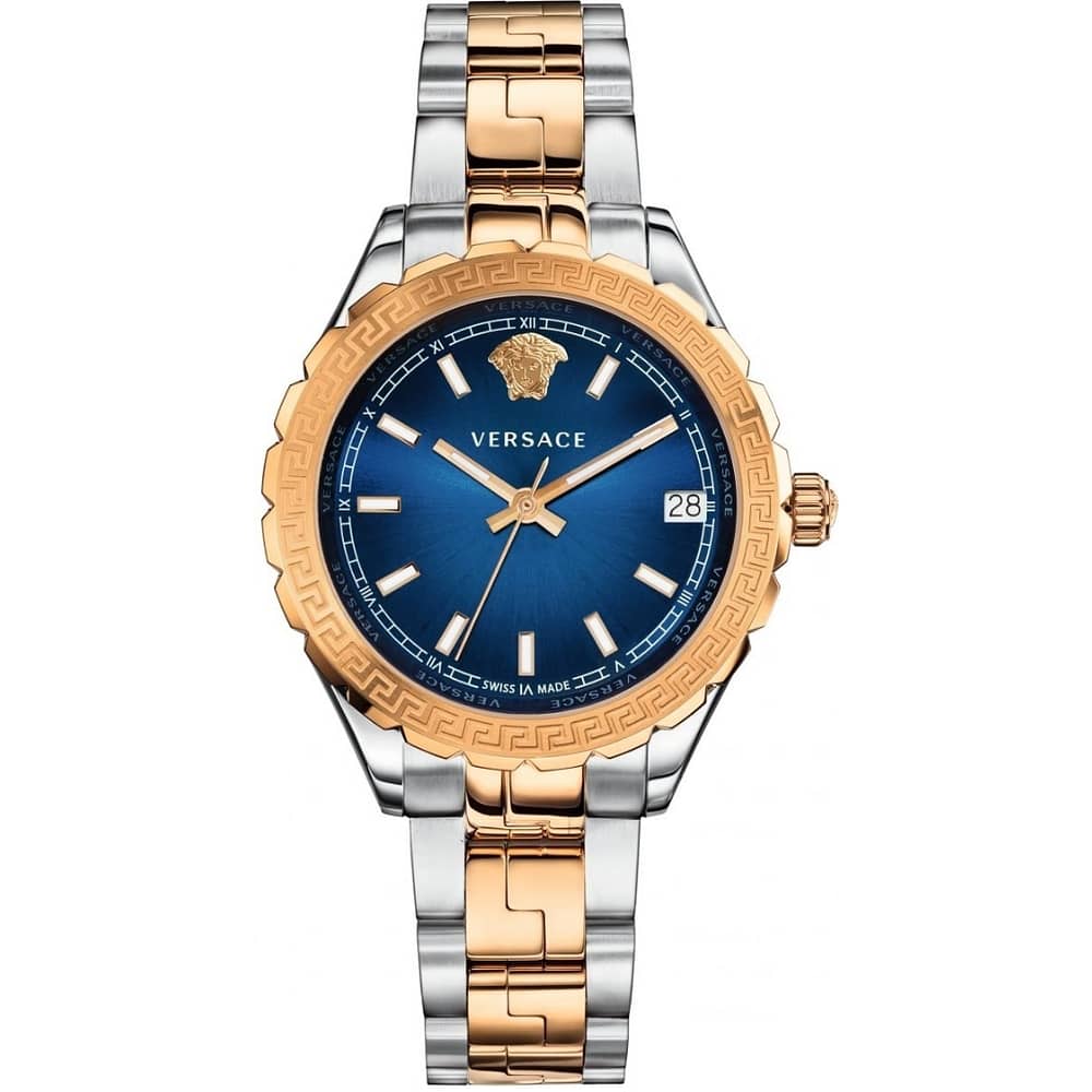 Versace Women’s Quartz Swiss Made Two-tone Stainless Steel Blue Dial 35mm Watch V12060017