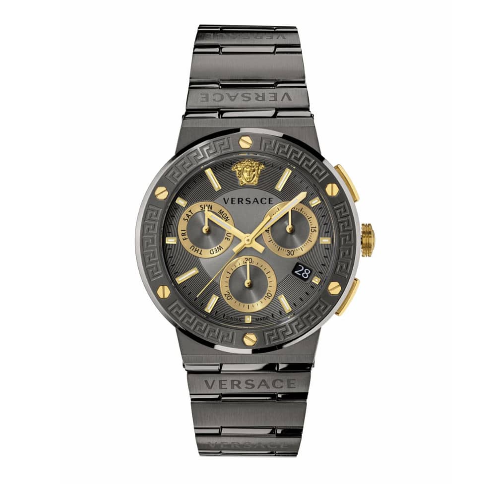 Versace Men’s Quartz Swiss Made Grey Stainless Steel Grey Dial 43mm Watch VEZ900521