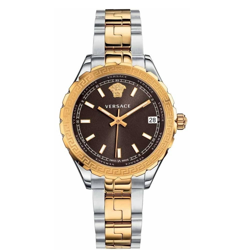 Versace Women’s Quartz Swiss Made Two-tone Stainless Steel Brown Dial 35mm Watch V12040015