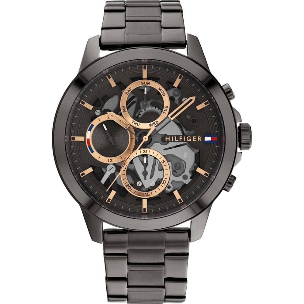 Tommy Hilfiger Men’s Quartz Grey Stainless Steel Grey Dial 44mm Watch 1710479