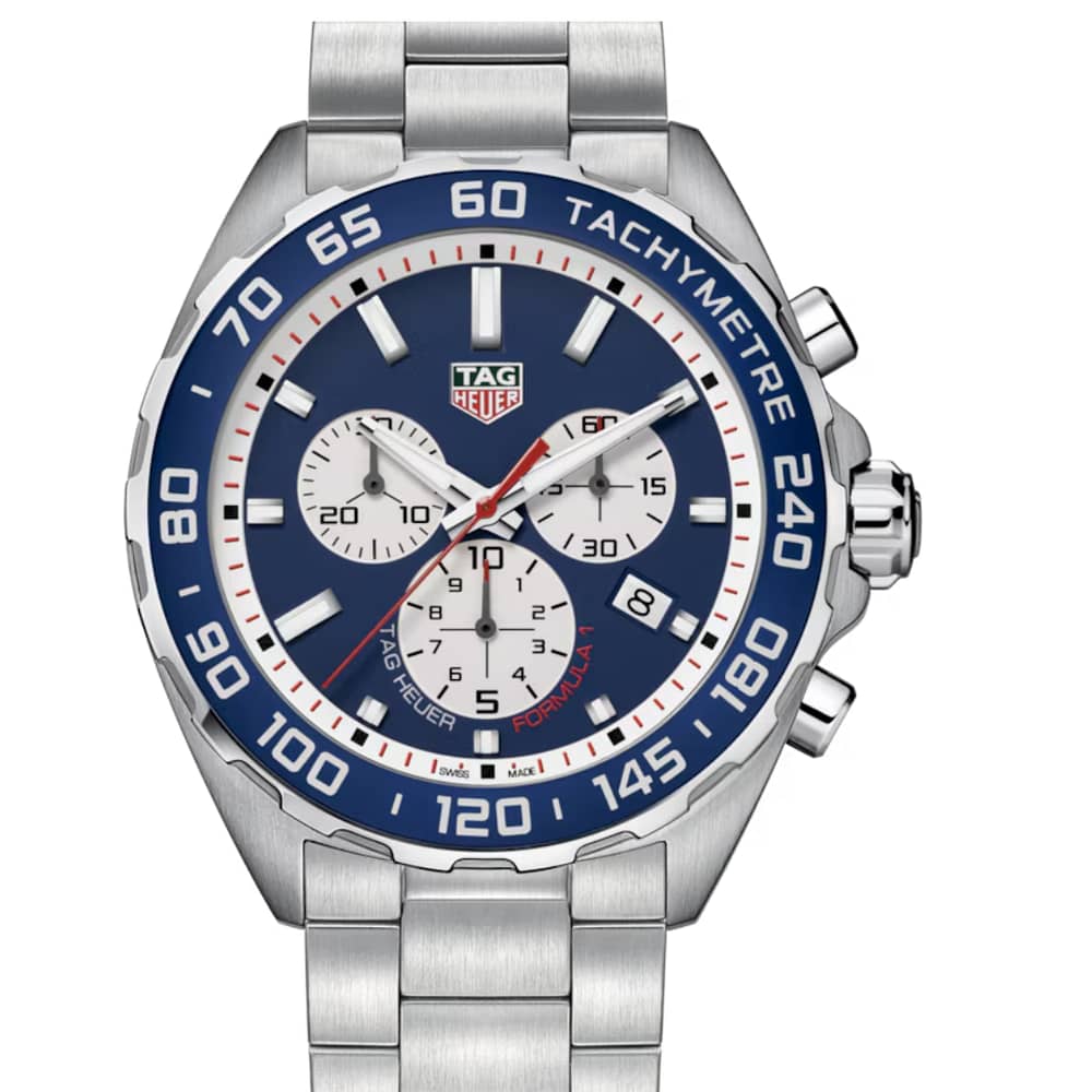 Tag Heuer Formula 1 Men’s Quartz Swiss Made Silver Stainless Steel Blue Dial 43mm Watch CAZ1018.BA0842