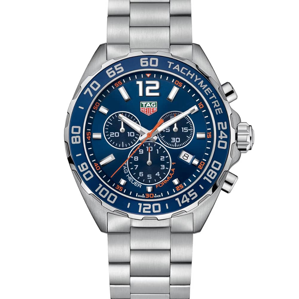 Tag Heuer Formula 1 Men’s Quartz Swiss Made Silver Stainless Steel Blue Dial 43mm Watch CAZ1014.BA0842