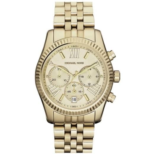 Michael Kors Women’s Chronograph Quartz Stainless Steel Gold Dial 38mm Watch MK5556