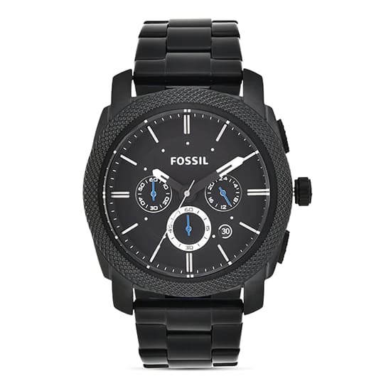Fossil Men’s Chronograph Stainless Steel Black 45mm Watch FS4552