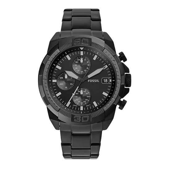 Fossil Men’s Quartz Black Stainless Steel Black Dial 44mm Watch FS5853