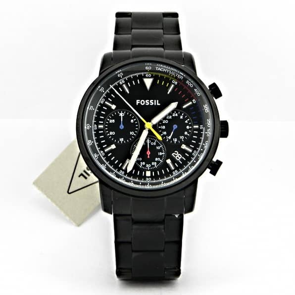 Fossil Men’s Quartz Black Stainless Steel Black Dial 44mm Watch FS5413