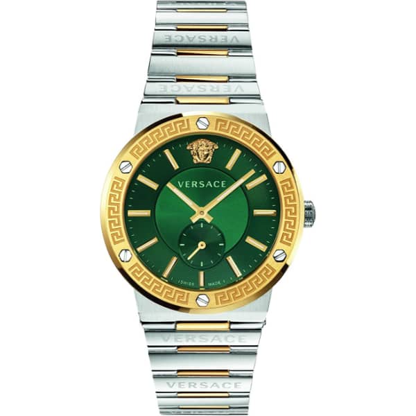 Versace Men’s Quartz Silver Stainless Steel Green Dial 41mm Watch VEV100420