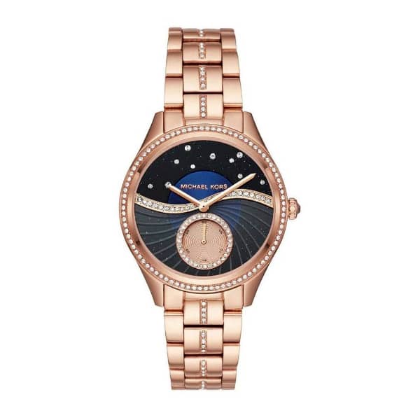 Michael Kors Lauryn Crystal Rose Gold Stainless Steel Multicolour Dial Quartz Women’s Watch 38mm MK3723