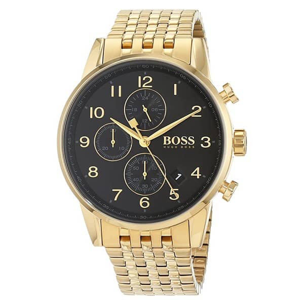 Hugo Boss Men’s Chronograph Quartz Stainless Steel Black Dial Watch 44mm 1513531