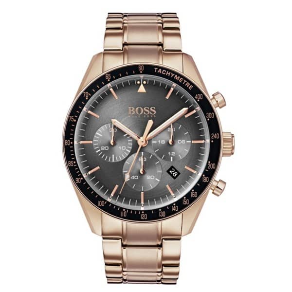 Hugo Boss Men’s Chronograph Quartz Stainless Steel Grey Dial Watch 44mm 1513632