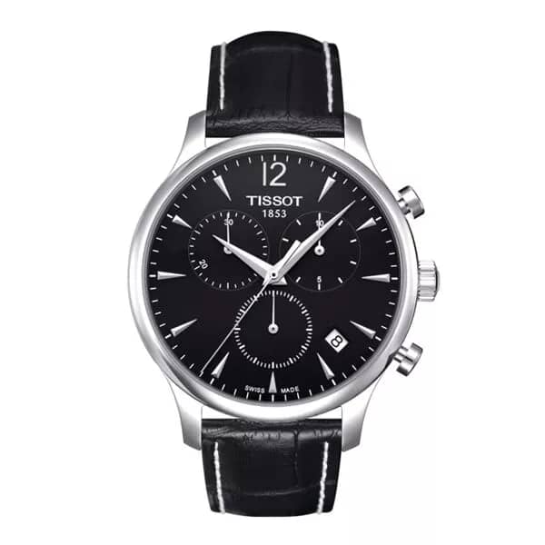 Tissot Men's Tradition Classic Stainless Steel Black Dial Watch 42mm T063.617.16.057.00
