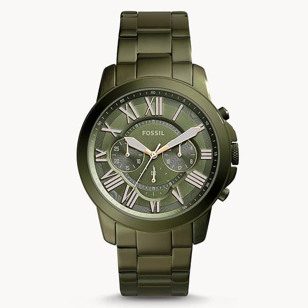Fossil Men’s Quartz Stainless Steel Dark Brown Dial 44mm Watch FS5375
