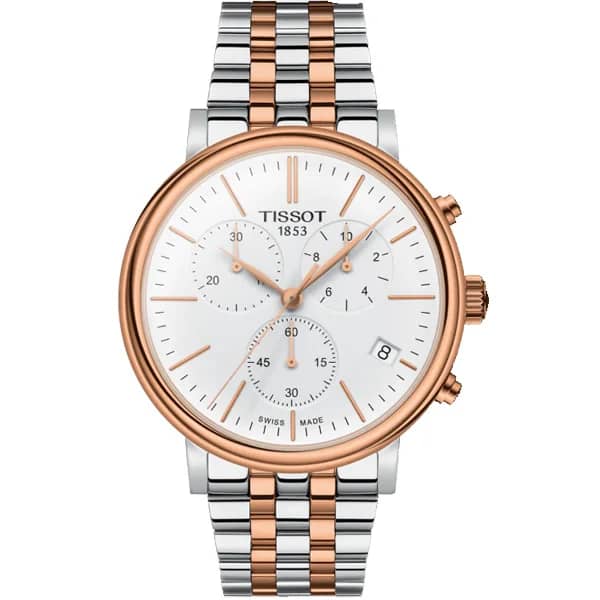 TISSOT Men’s Quartz Swiss Made Two-tone Stainless Steel White Dial 41mm Watch T122.417.22.011.00