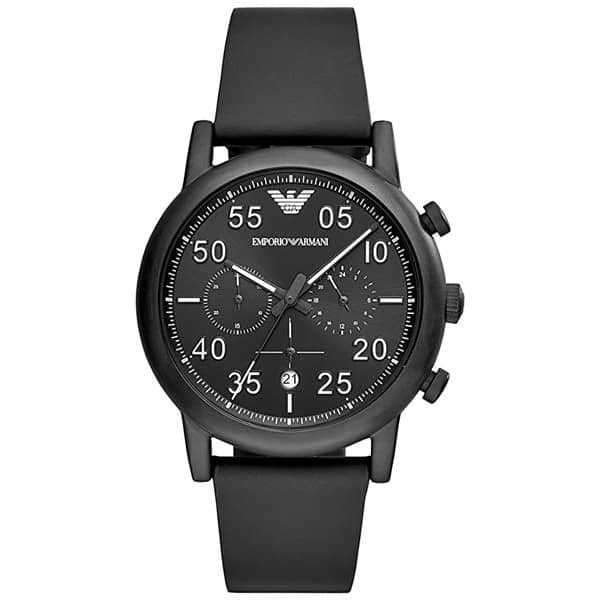 Emporio Armani Men’s Chronograph Quartz Leather Strap Black 43mm Watch AR11133