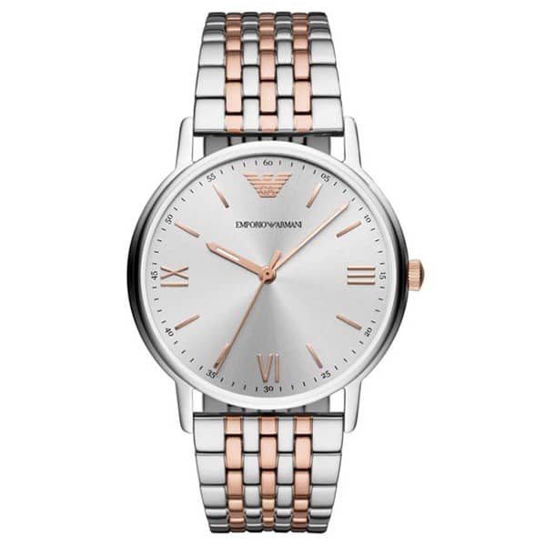 Emporio Armani Men’s Quartz Stainless Steel Silver Dial 40mm Watch AR11093