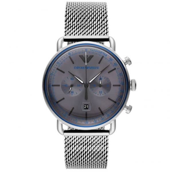Emporio Armani Men’s Quartz Stainless Steel Grey Dial 43mm Watch AR11383