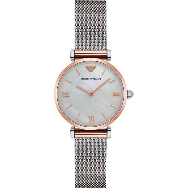 Emporio Armani Women’s Analog Stainless Steel Mother of pearl Dial 32mm Watch AR2067