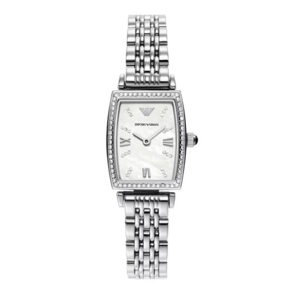 Emporio Armani Women’s Analog Quartz Stainless Steel White Dial 26mm Watch AR11405