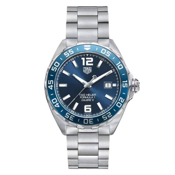 Tag Heuer Formula 1 Men’s Automatic Swiss Made Silver Stainless Steel Blue Dial 43mm Watch WAZ2015.BA0842