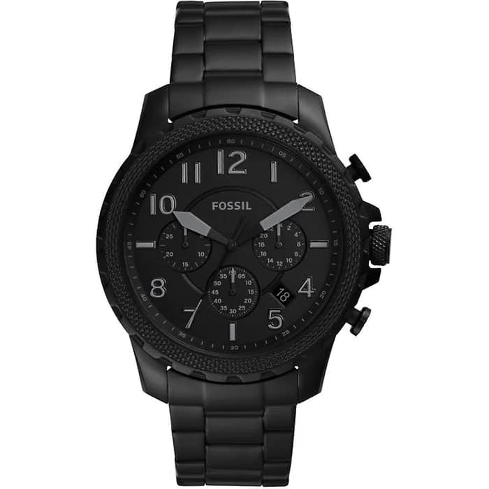 Fossil Men’s Chronograph Quartz Stainless Steel Black Dial 46mm Watch FS5603