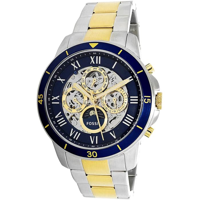 Fossil Men’s Automatic Stainless Steel Blue Dial 44mm Watch ME3141