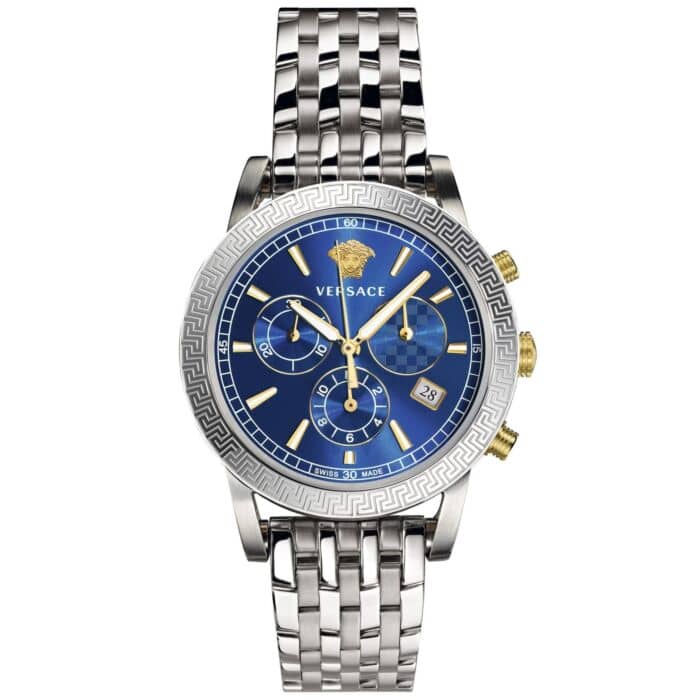Versace Men’s Quartz Swiss Made Stainless Steel Blue Dial 40mm Watch VELT00219