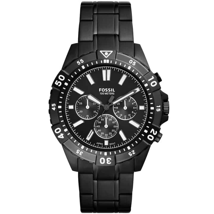 Fossil Men’s Chronograph Quartz Stainless Steel Black Dial 44mm Watch FS5773