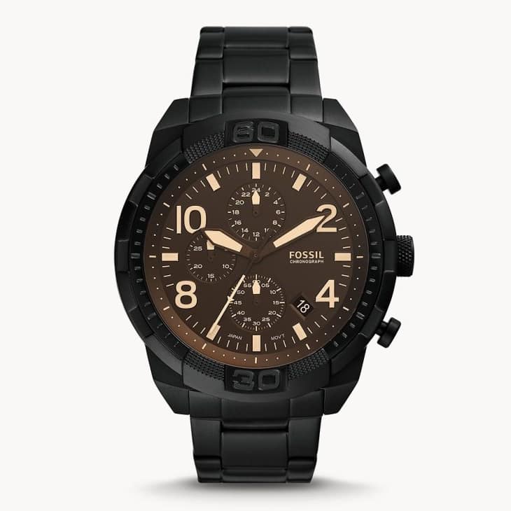 Fossil Men’s Quartz Black Stainless Steel Black Dial 50mm Watch FS5876