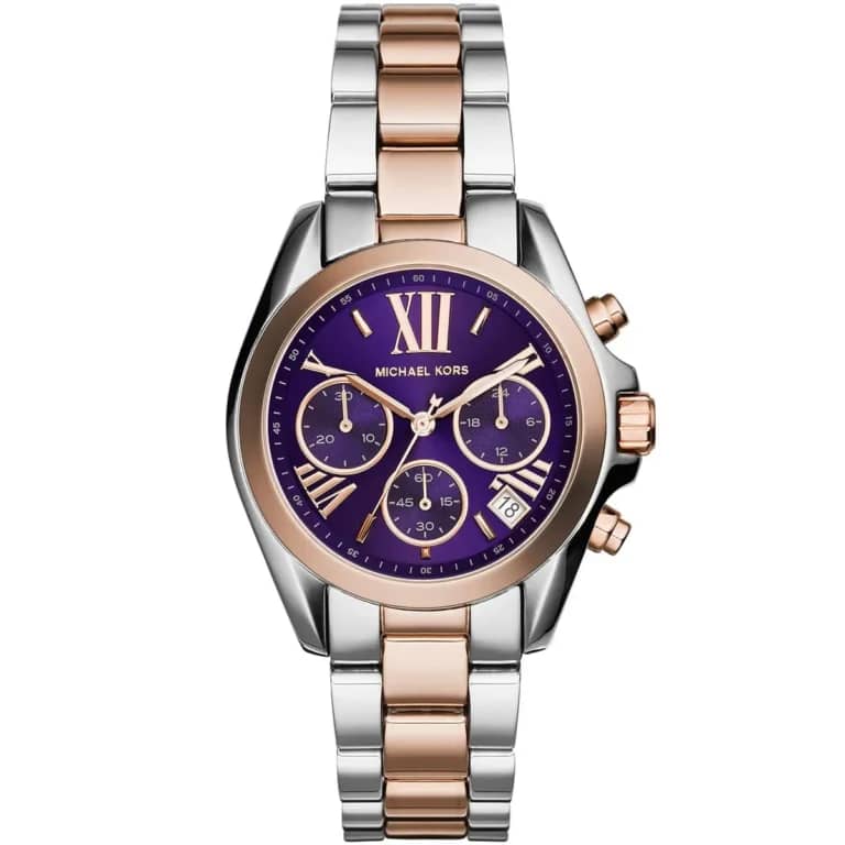Michael Kors Women’s Quartz Stainless Steel Purple Dial 36mm Watch MK6074