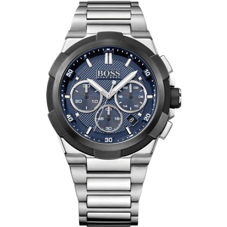 Hugo Boss Men’s Chronograph Quartz Stainless Steel Blue Dial 46mm Watch 1513360