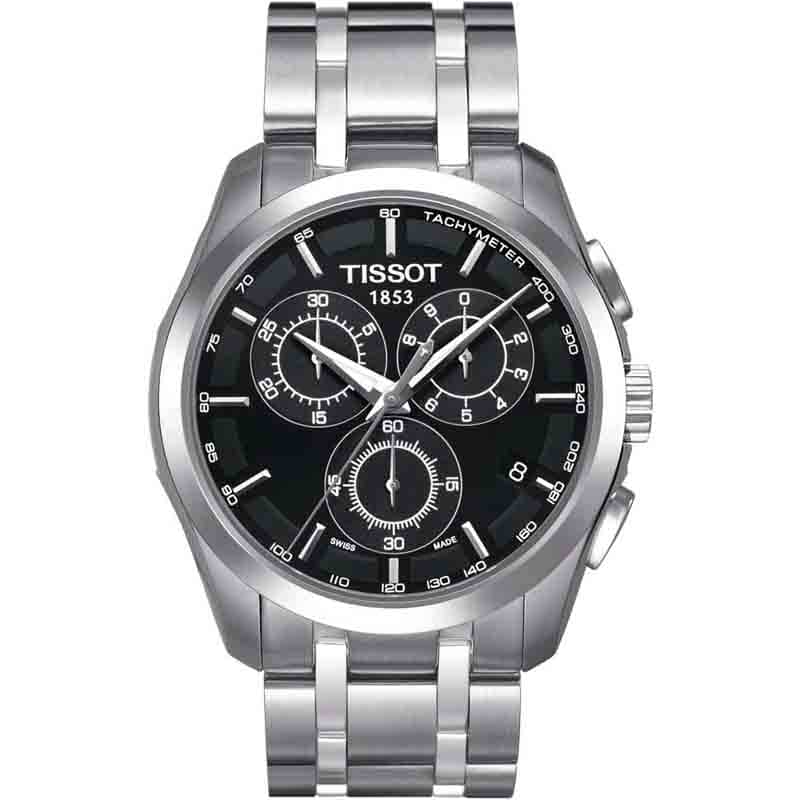 TISSOT Quartz Swiss Made Stainless Steel Black Dial Men’s Watch 41mm T035.617.11.051.00