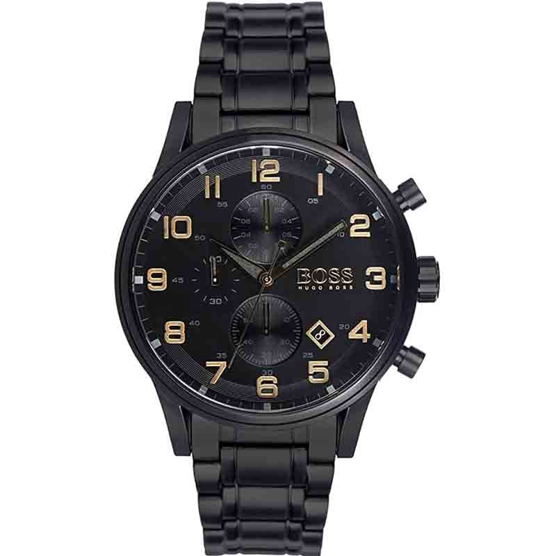 Hugo Boss Men’s Quartz Stainless Steel Black Dial Watch 46mm 1513275