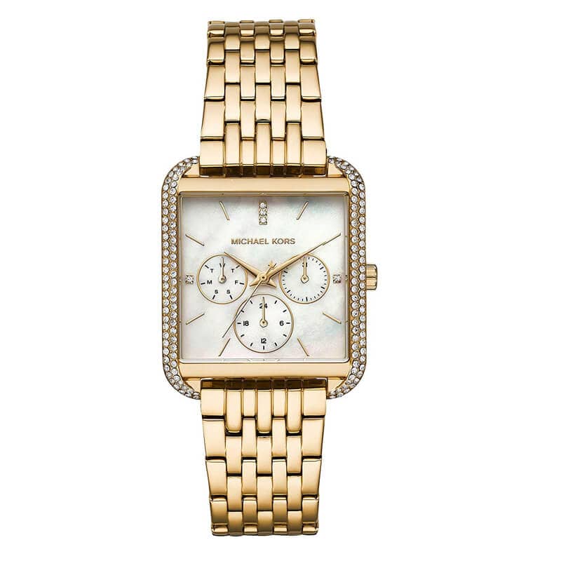 Michael Kors Women’s Quartz Stainless Steel White Dial Watch 39mm MK4374