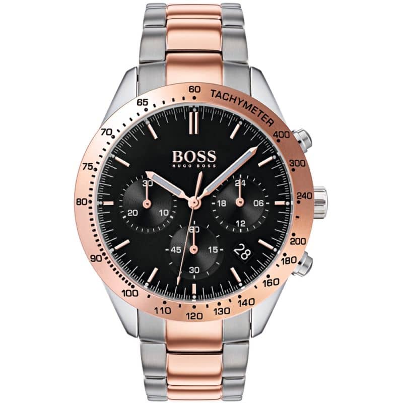 Hugo Boss Men’s Quartz Two-tone Stainless Steel Black Dial Watch 42mm 1513584