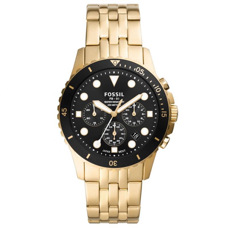 Fossil Men’s Quartz Stainless Steel Black Dial 42mm Watch FS5836