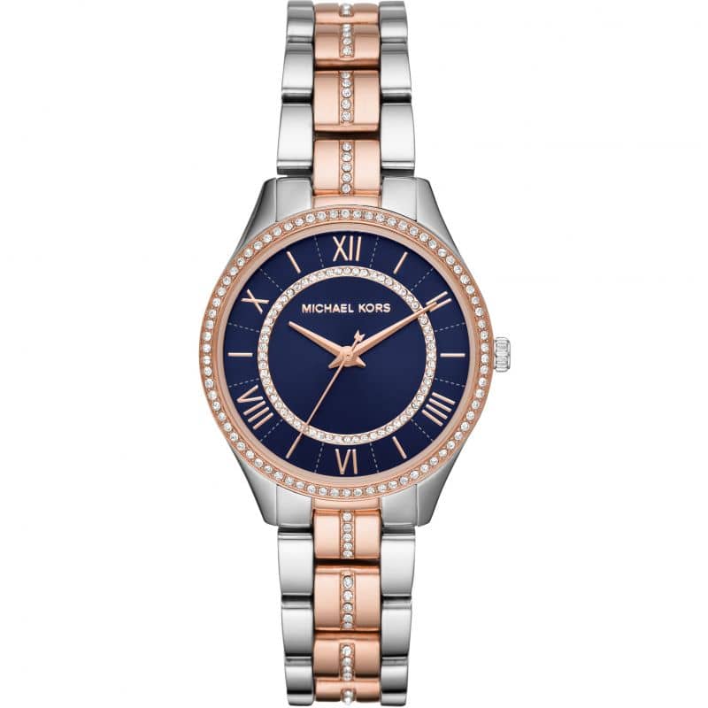 Michael Kors Women’s Quartz Two Tone Stainless Steel Blue Dial 33mm Watch MK3929