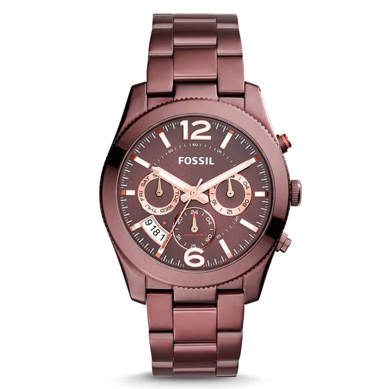 Fossil Women’s Quartz Stainless Steel Wine Dial 39mm Watch ES4110