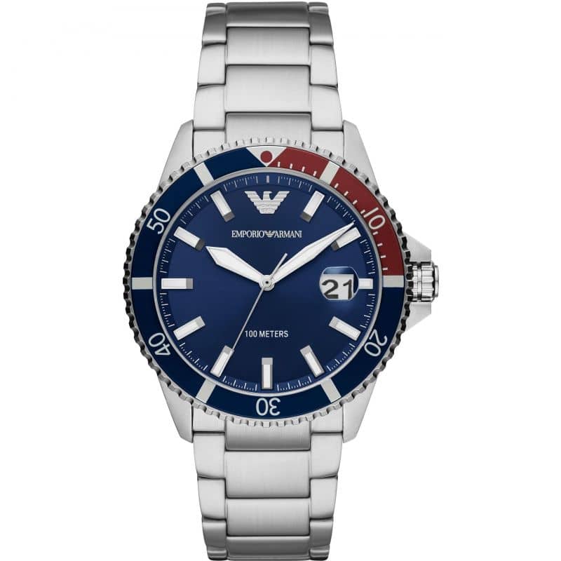 Emporio Armani Men’s Quartz Stainless Steel Blue Dial 42mm Watch AR11339