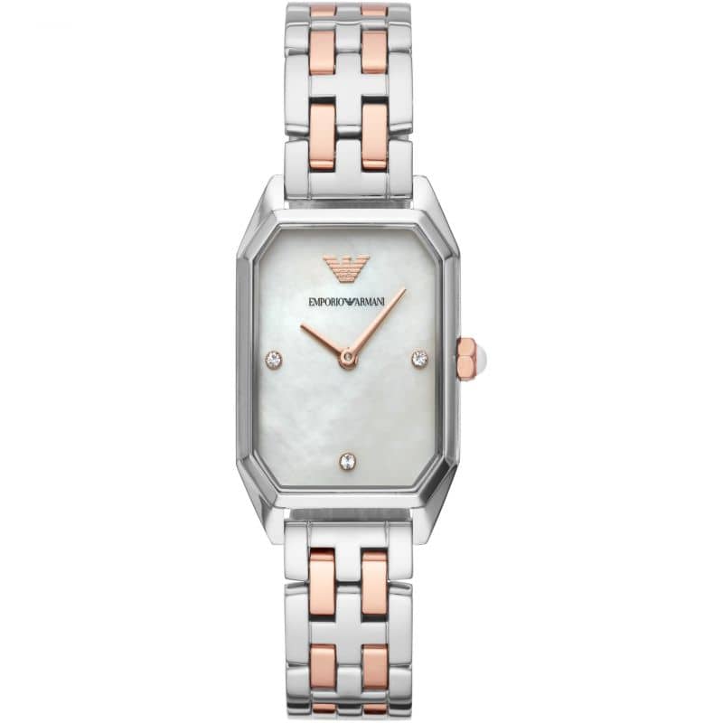 Emporio Armani Women’s Analog Stainless Steel White Dial 36mm Watch AR11146