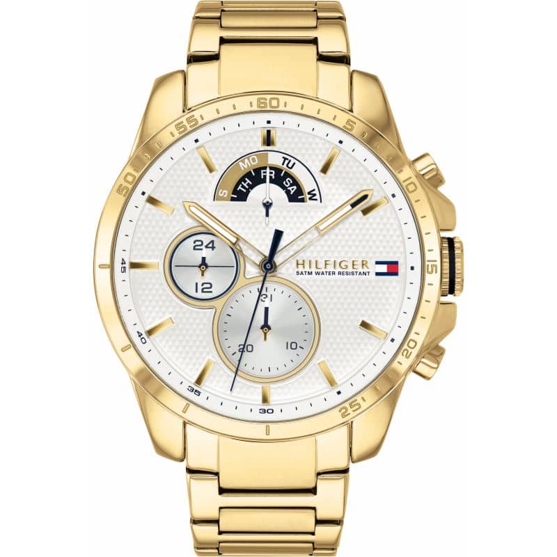 Tommy Hilfiger Men’s Quartz Stainless Steel White Dial 48mm Watch 1791538
