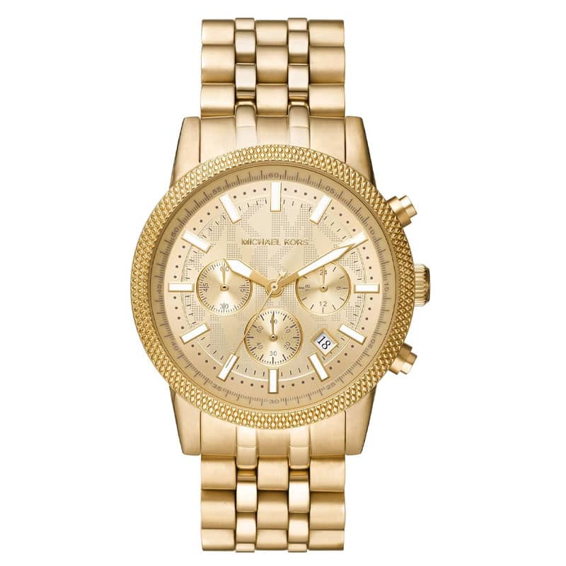 Michael Kors Men’s Quartz Gold Stainless Steel Gold Dial 43mm Watch MK8953