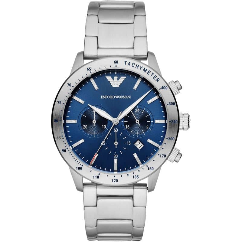 Emporio Armani Men’s Quartz Stainless Steel Blue Dial 44mm Watch AR11306