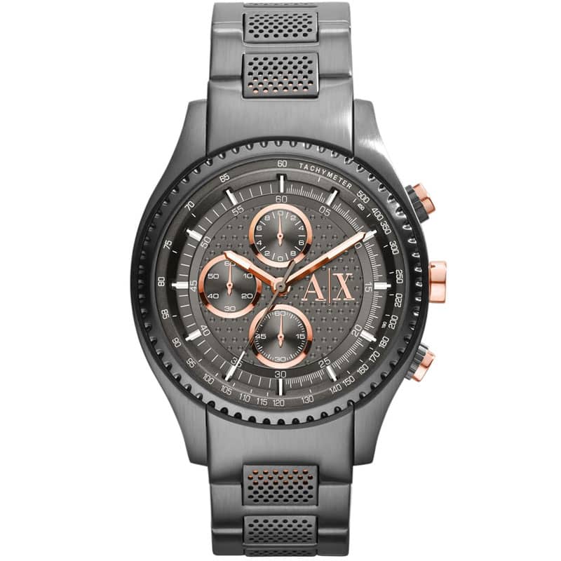 Armani Exchange Men’s Quartz Grey Stainless Steel Grey Dial 45mm Watch AX1603
