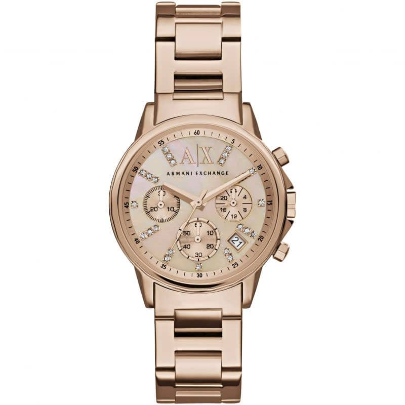 Armani Exchange Women’s Quartz Rose Gold Stainless Steel Rose Gold Dial 36mm Watch AX4326