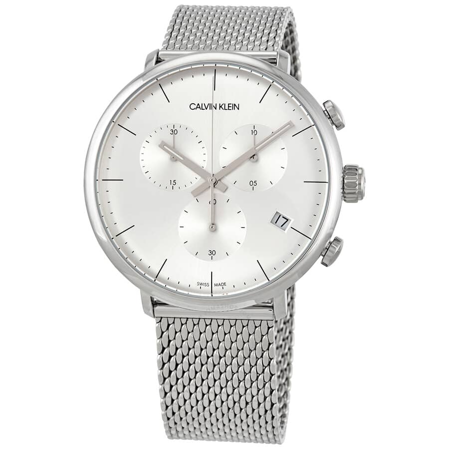 Calvin Klein Men's High Noon Chronograph Quartz Silver Dial Watch 40mm K8M27126