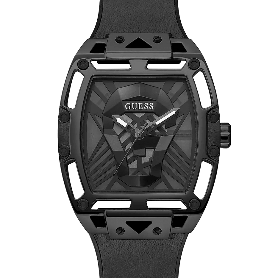 Guess Mens Stainless Steel Black Case Black Dial Watch 43 mm GW0500G2