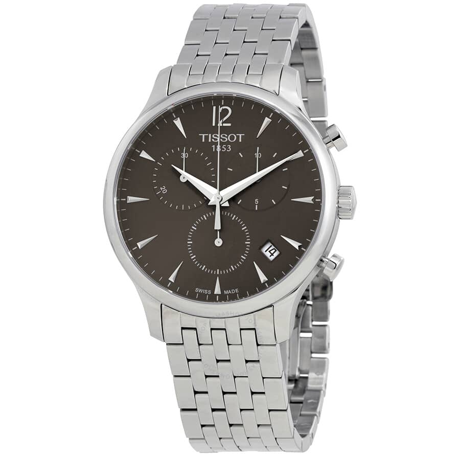 TISSOT Men’s Quartz Swiss Made Silver Stainless Steel Anthracite Dial 42mm Watch T063.617.11.067.00