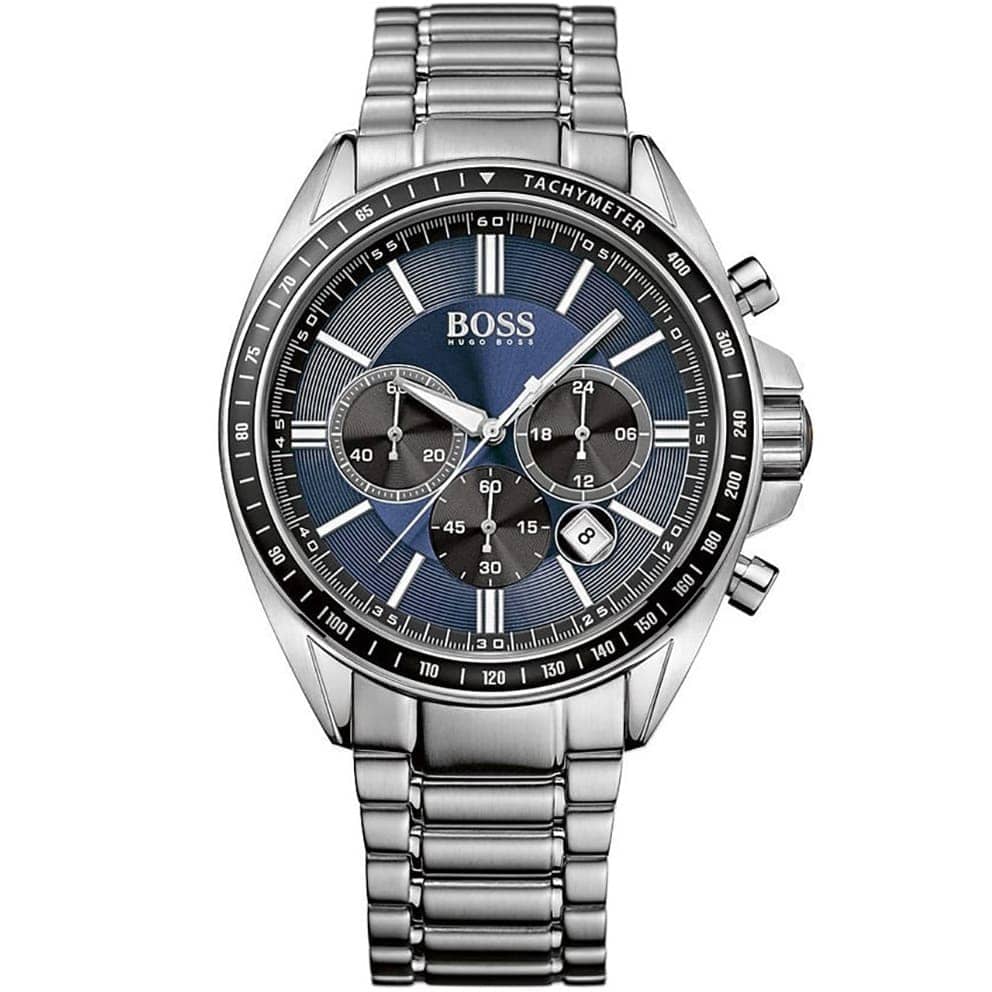 Hugo Boss Men’s Chronograph Quartz Stainless Steel Blue Dial Watch 45mm 1513081